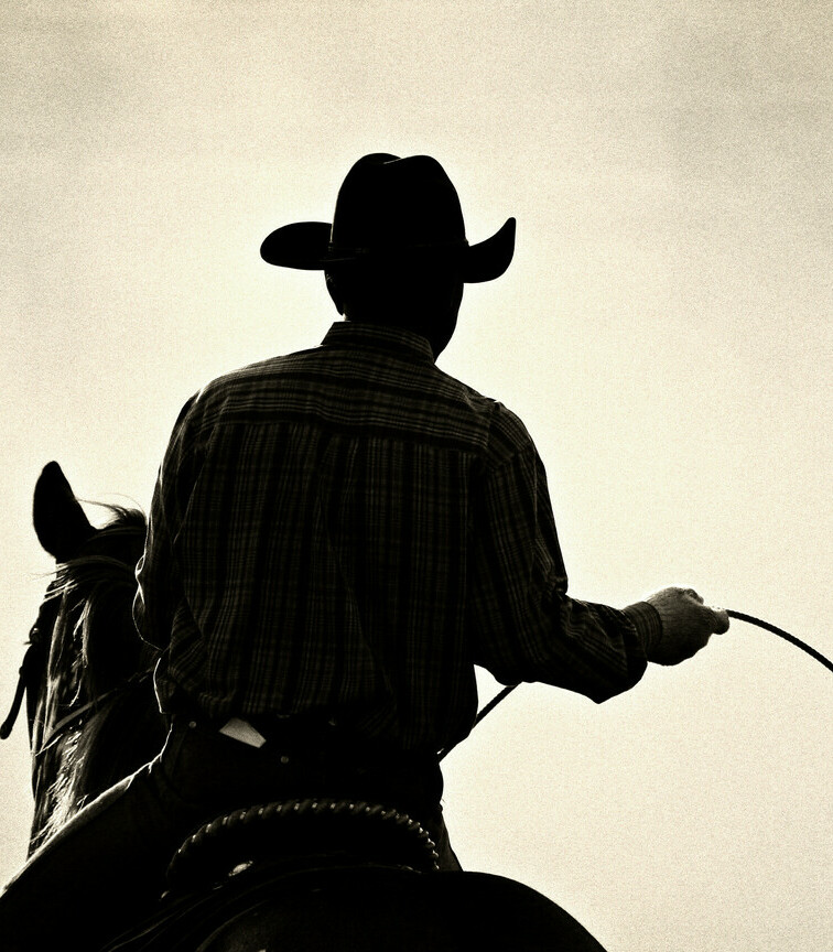 Cowboy with a rope in hand