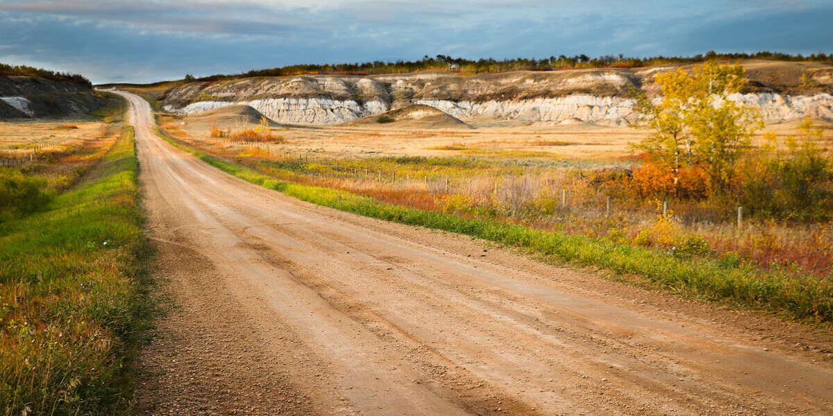 Gravel road in the coulee